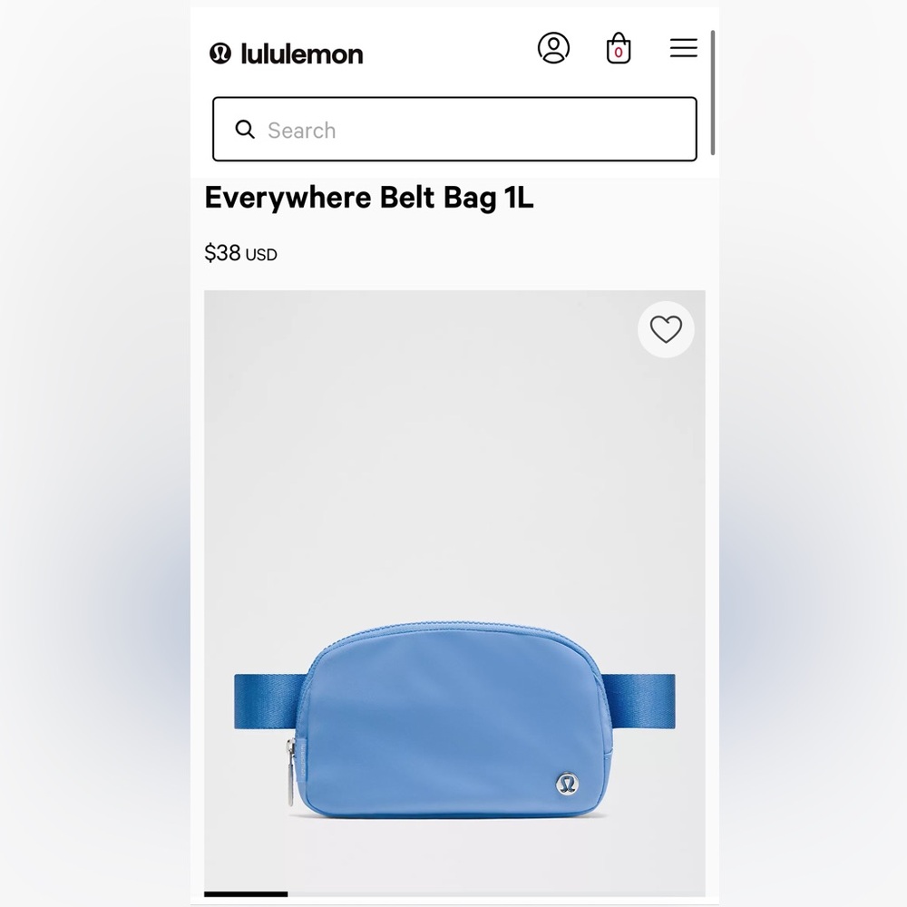 Lululemon blue crossbody belt bag